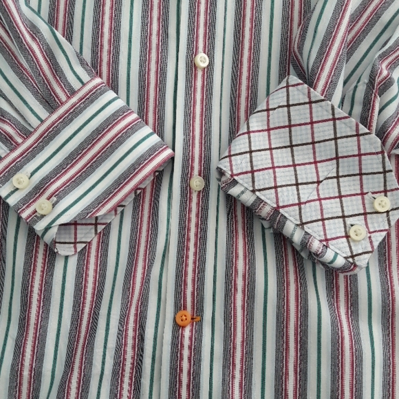 Thomas Dean Button Front Long Sleeve Shirt - Picture 5 of 6